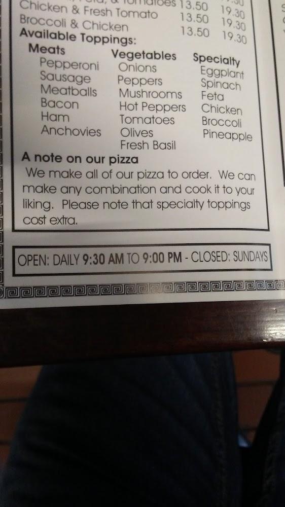Basil's Pizza Menu image 4
